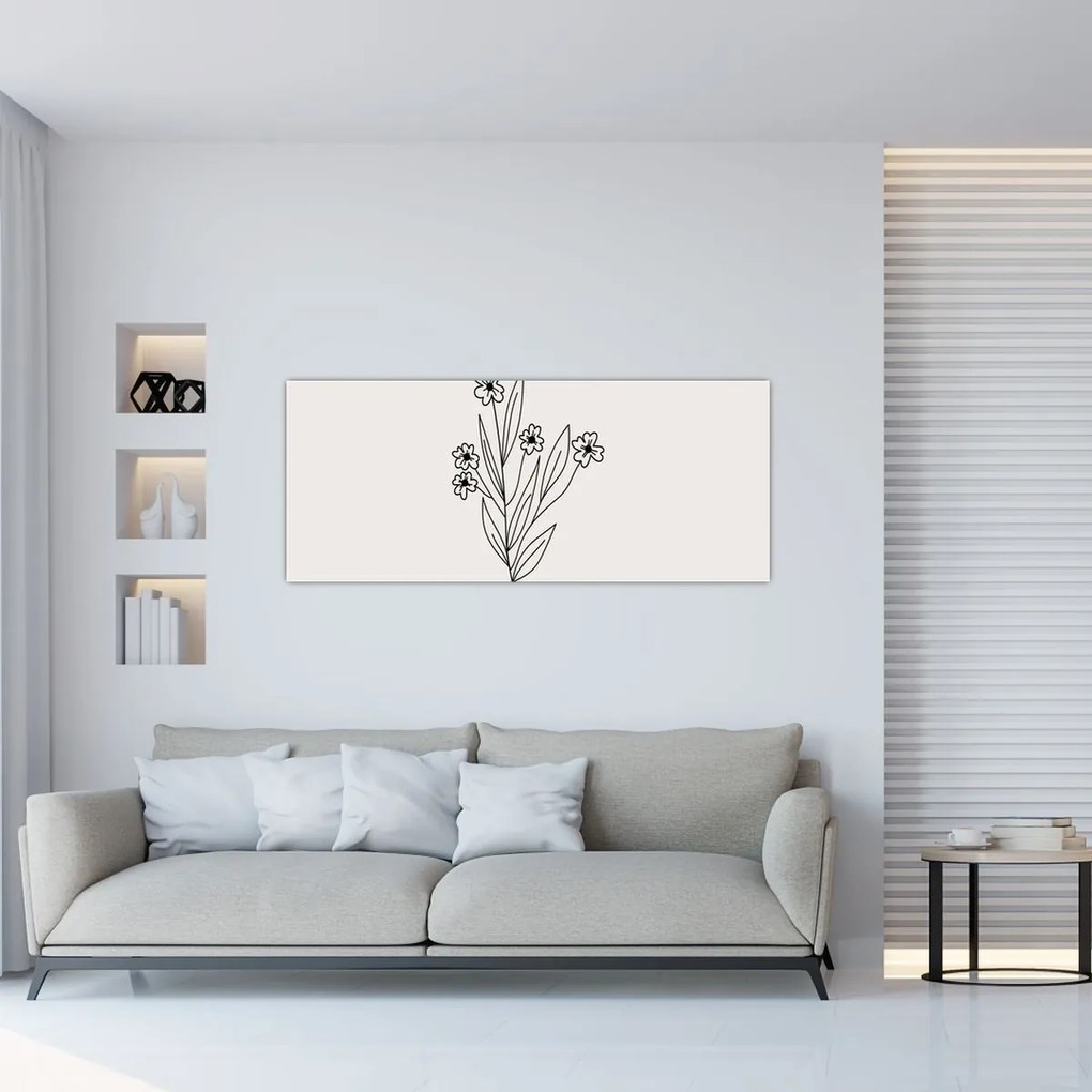Obraz - Lúčny kvet N⁰1 (120x50 cm)