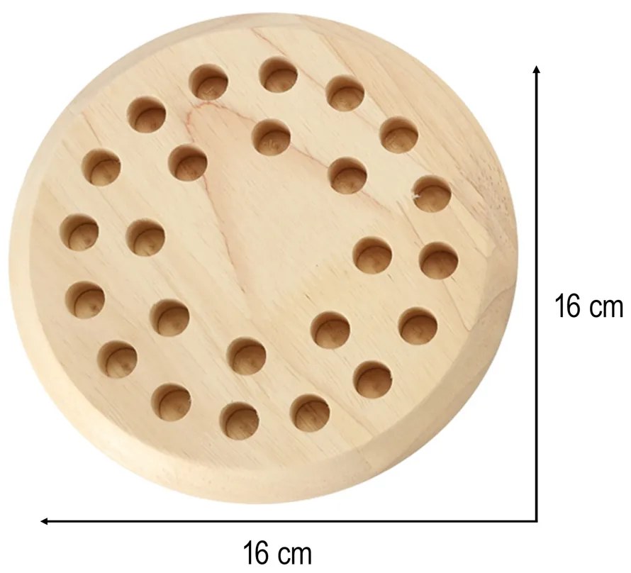 KIK Drevená pamäťová hra Čínsky zápas – 24 farebných pešiakov, Montessori, pre deti