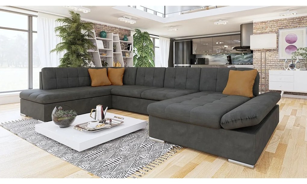 Rohová sedacia súprava Genero Premium, Dostupné poťahy: Terra 05 + Terra 05 + Terra 06 ECO, Strana: Ľavá - U