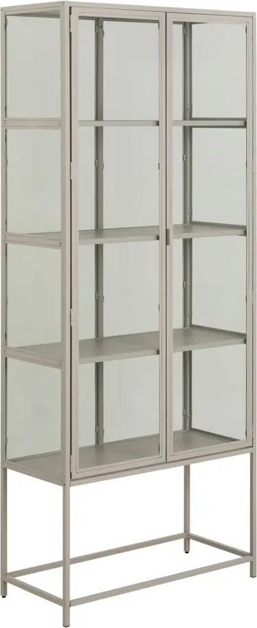 Sivá vitrína 77x186x35 cm Seaford – Actona