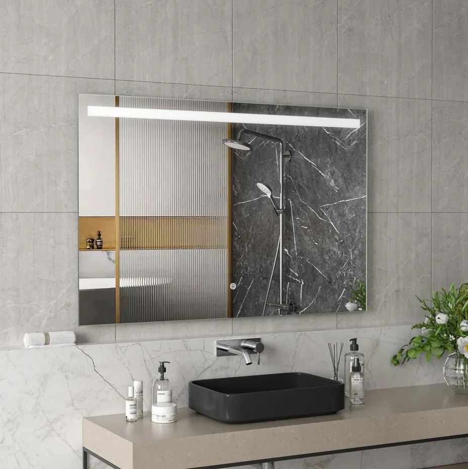 Erga Scarlet, obdĺžnikové LED zrkadlo 120x80cm, 920 lm, 3 farby svetla, predné osvetlenie, ERG-V01-128-1280-00