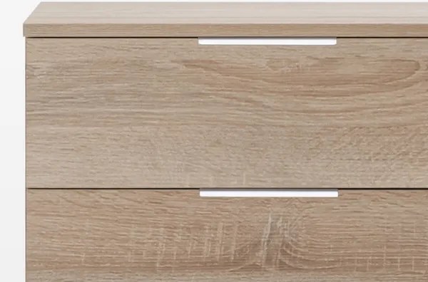 Nočný stolík Easy Plus, 2 zásuvky, dub sonoma