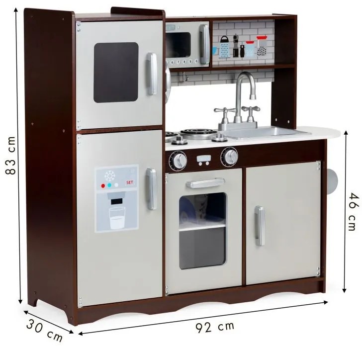 Drevená kuchynka s príslušenstvom