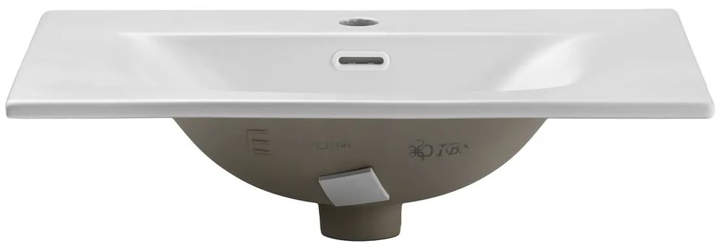 Keramické zápustné umyvadlo Sky1 60 cm DP matné bílé
