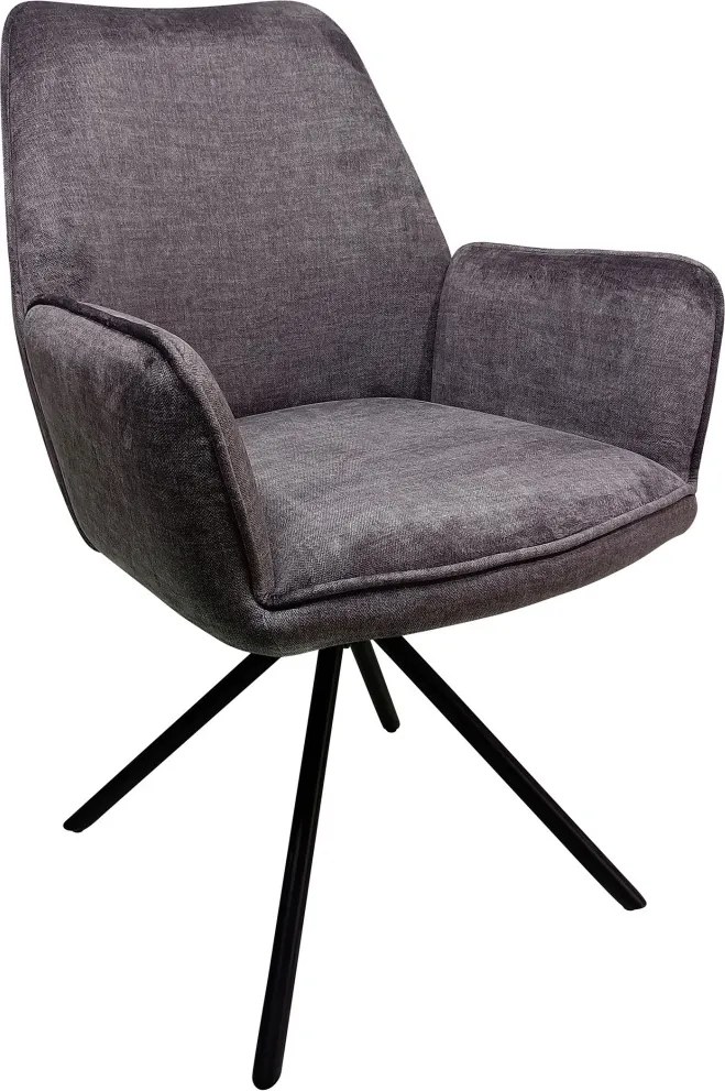 Jedálenská stolička Miracle, tmavo šedá látka