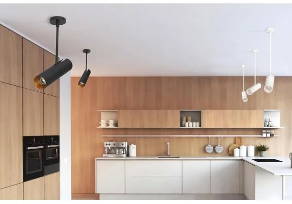 Azzardo AZ3518 - Luster na tyči LENS 1xGU10/35W/230V