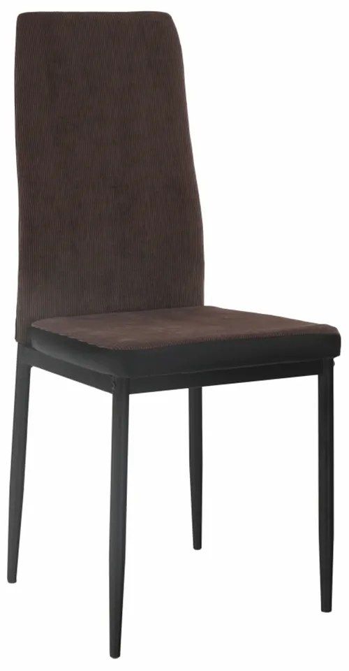 Jedálenská stolička Enra - tmavohnedá / čierna