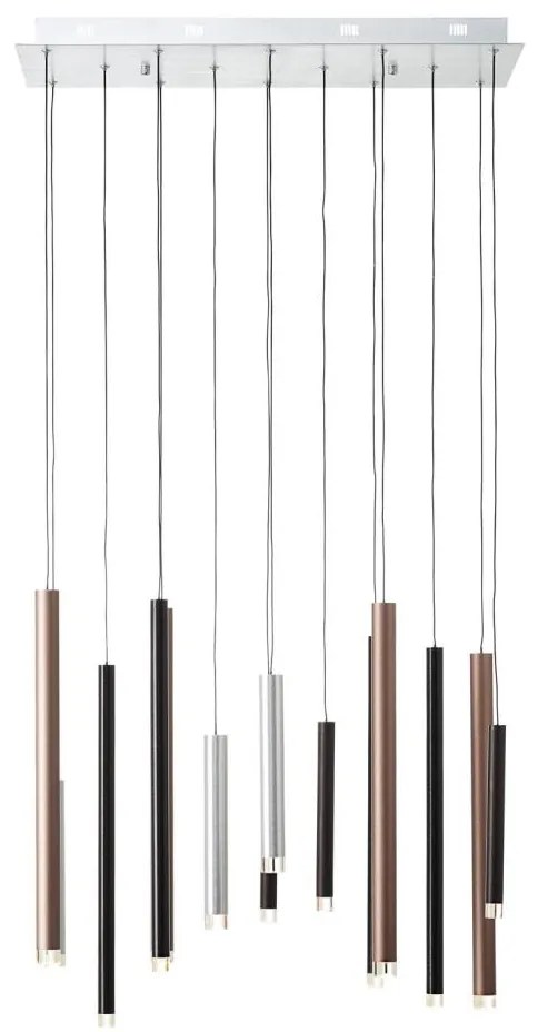 Brilliant - LED stmievateľný luster na lane CEMBALO LED/60W/230V chróm/čierna/hnedá