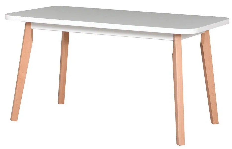 Stôl Harry 80 x 140/180 VI, Morenie: biela - L, Farby nožičiek: čierna