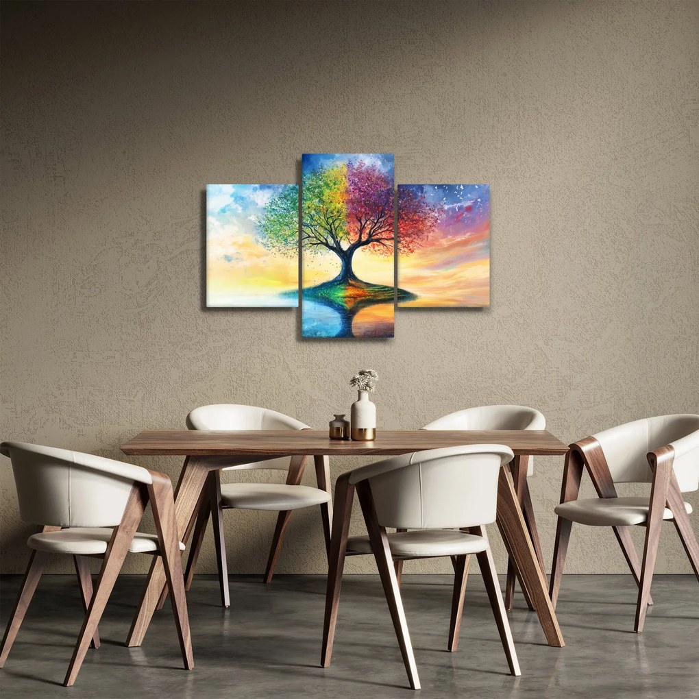 Obraz – Maľovaný strom ročných období (90x60 cm)