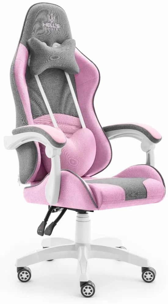 Herné kreslo Rainbow Pink Gray Mesh
