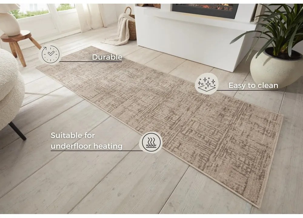 Hnedý/béžový behúň 80x200 cm Terrain – Hanse Home