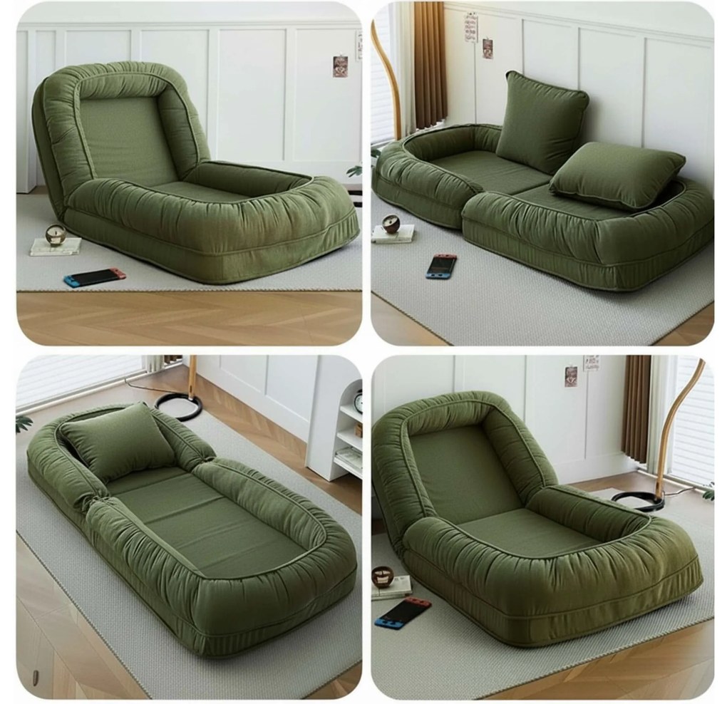 Relaxačné polohovacie kreslo LAZY SOFA, zelené