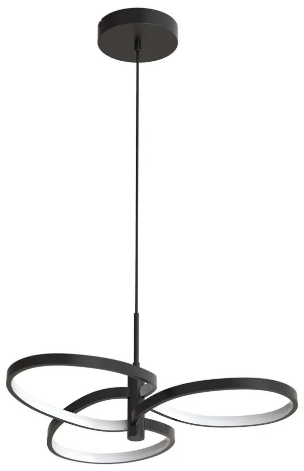 LED luster na lanku RIBBON LED/25W/230V 4000K čierny