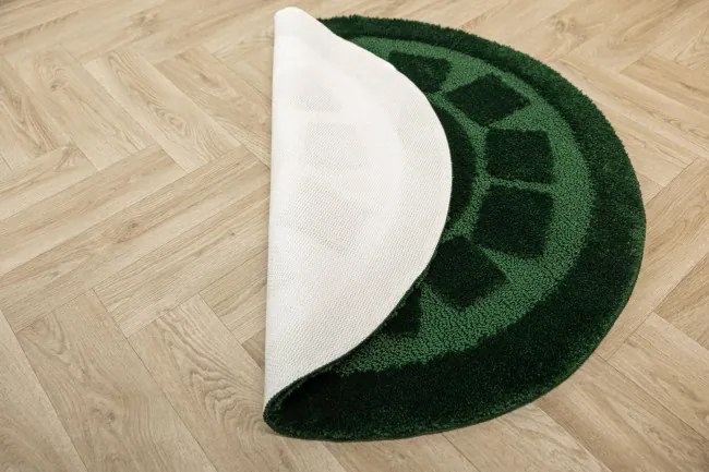 Kúpeľňový koberček Ocean fľaškovo zelený kruh