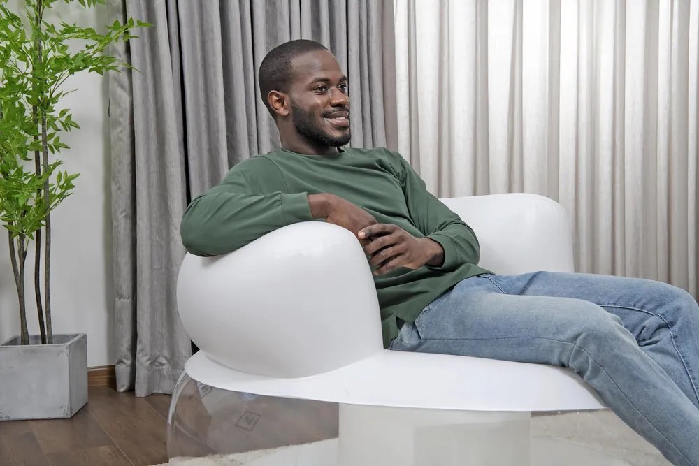 Bestway Nafukovacie kreslo biele 112 x 112 x 70 cm 75138