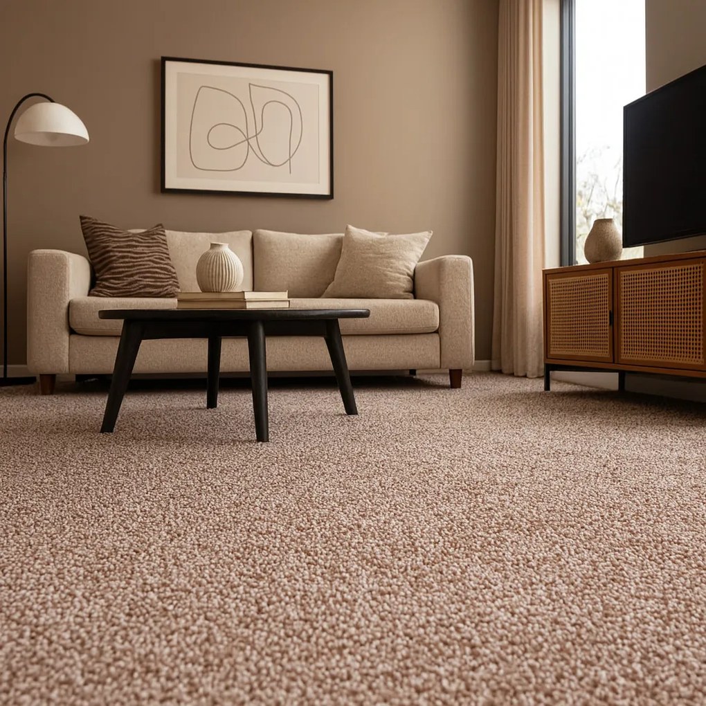 Koberec metráž Leon 11344 Hnedý, na mieru, šíře 3m,4m, hnedá, filc, chodba / predsieň, Spoltex