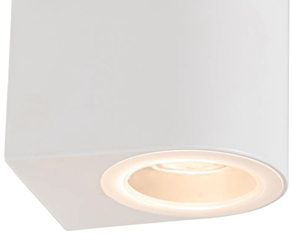 Moderná vonkajšia nástenná lampa biela plastová oválna - Baleno