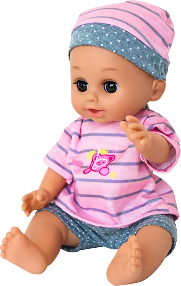 LEAN Toys Bábika Bobas – čurá, bľaboce, plače, hovorí, vydáva 12 zvukov, príslušenstvo, stolička