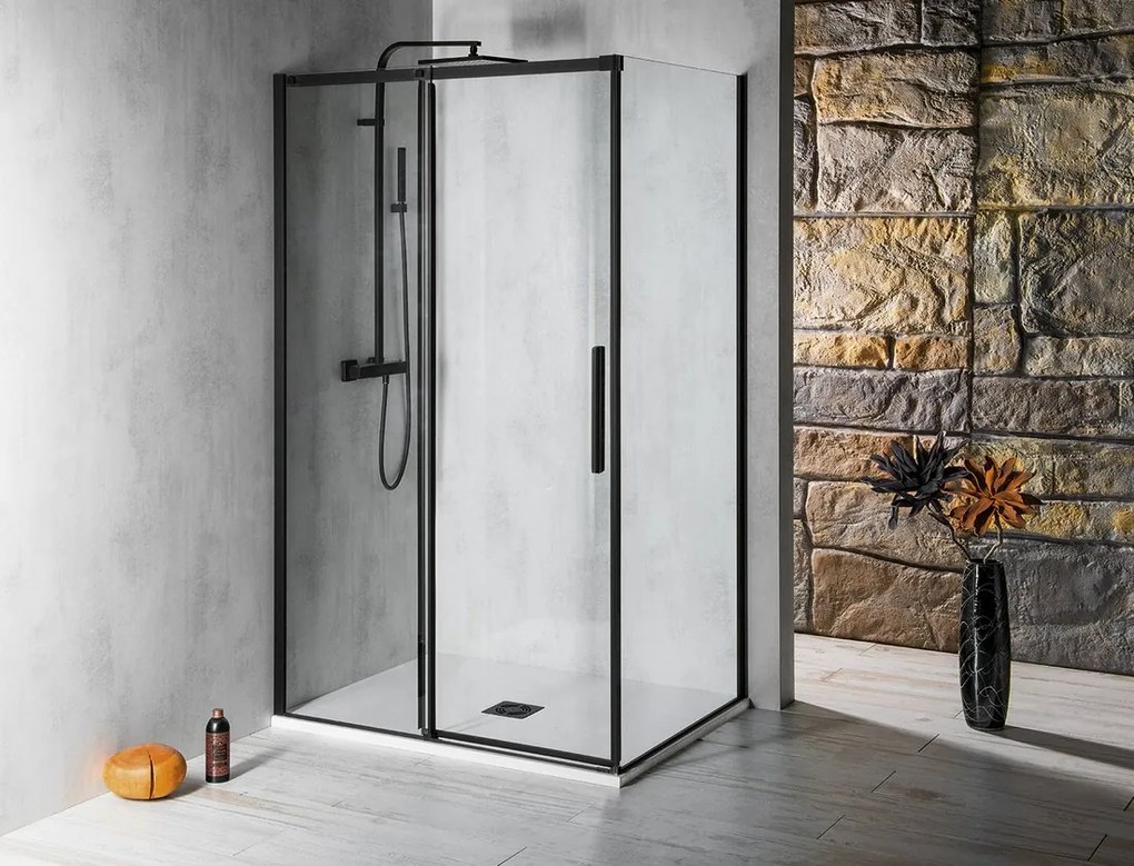 Polysan, ALTIS LINE BLACK sprchové dvere 1270-1310mm, výška 2000mm, sklo 8mm, AL4012B