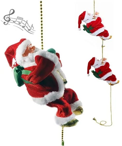 Grugen Šplhajúci Santa Claus s hudbou 22 cm