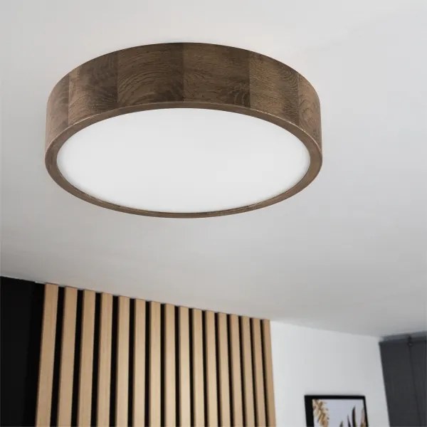 Brilagi - LED stropné svietidlo CARVALHO 2xE27/15W/230V dub/orech pr. 37 cm