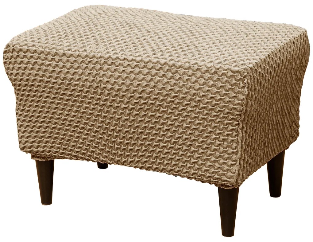 Poťah na taburet elastický MALAGA Svetlo Hnedý TiaHome