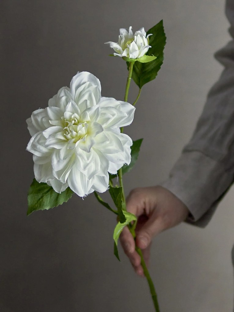Bloomingville Umelá kvetina Dahlia White 63 cm