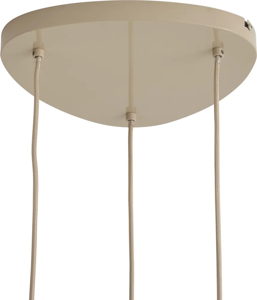 Retro závesná lampa Taupe s kovovým tienidlom 6-svetelná - Macaron