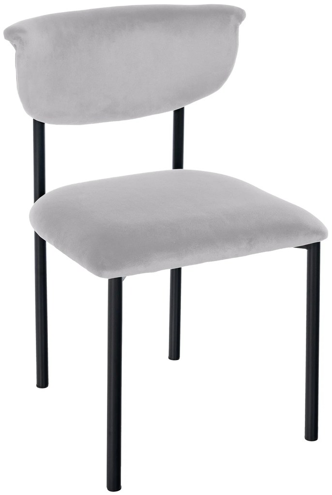 Stolička pre návštevy Gambell zamat - sivá