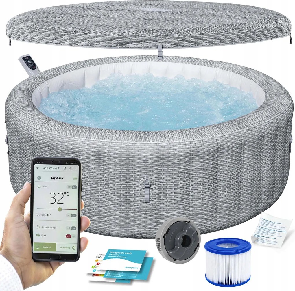 Nafukovacie Spa Lay-Z Bali Grey pre 6 osôb Bestway 6001N