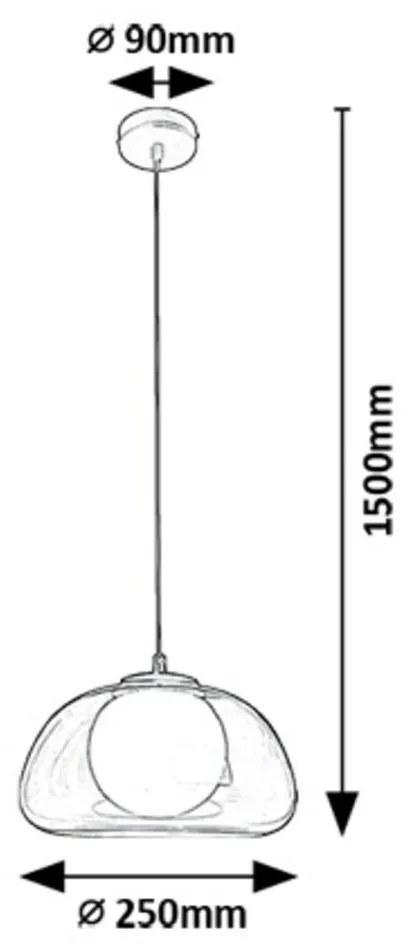 Rabalux 72275 moderný závesný luster Elowen, dymová, G9, 1x max. 5W