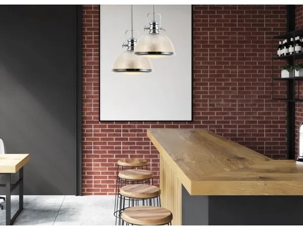 Klausen 111016 - Luster na tyči THOR 1xE27/11W/230V lesklý chróm