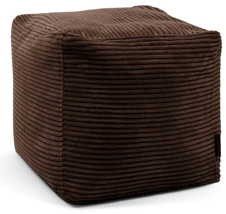 Tmavohnedý menčestrový sedací vak Up! MooG – SLOWDOWN