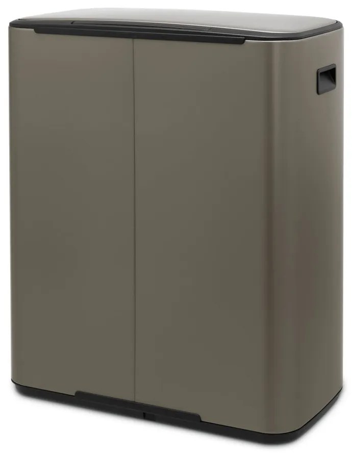 Sivý nášľapný oceľový odpadkový kôš 60 l Bo – Brabantia