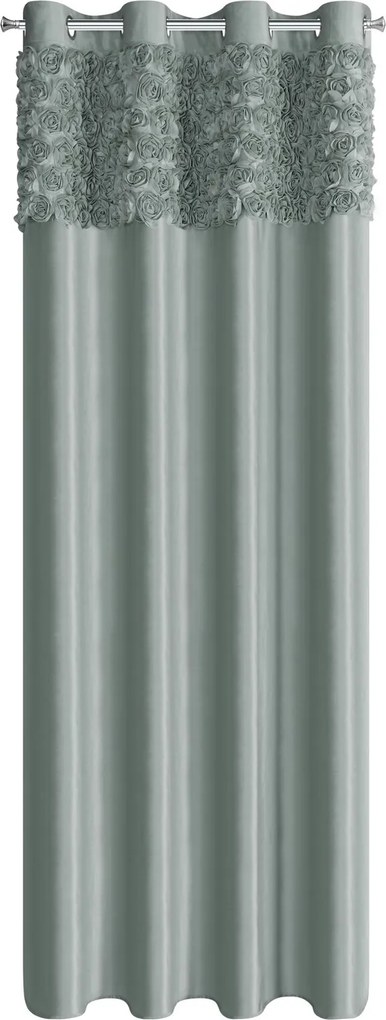 ZATEMŇOVACÍ ZÁVES NA KRÚŽKOCH EVA MINGE ROSES13 140X250 CM MÄTOVÁ