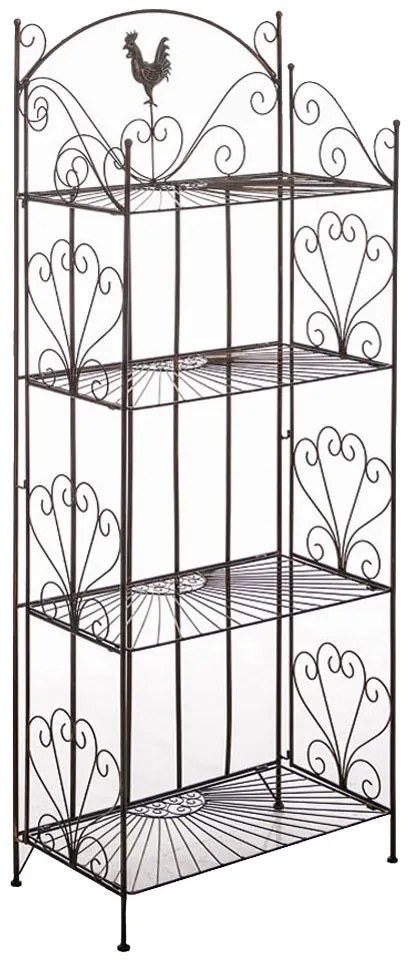 Kovová polica regál Maia - Bronzová