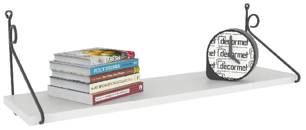 Malá nástenná polička Seramoni biela