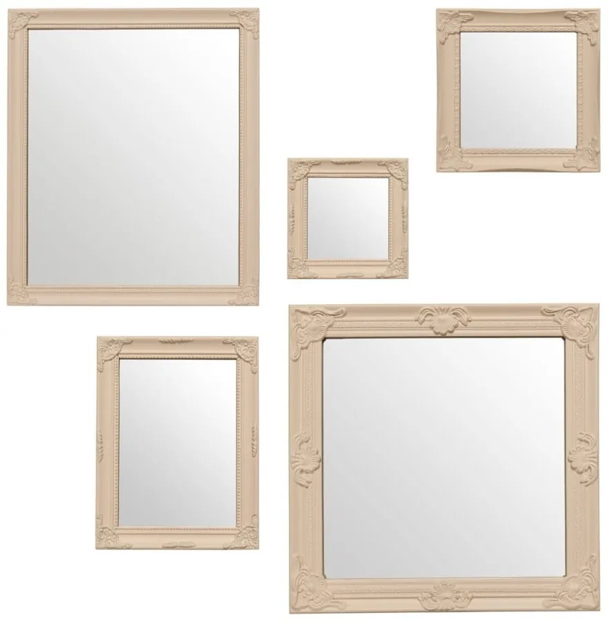 Nástenné zrkadlá v súprave 5 ks Baroque – Premier Housewares