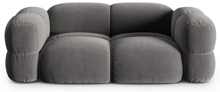 Sivá zamatová pohovka 210 cm Loretto – Cosmopolitan Design