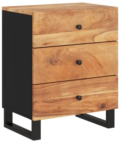 vidaXL Nočná skrinka 50x33x62 cm masívna akácia a spracované drevo-