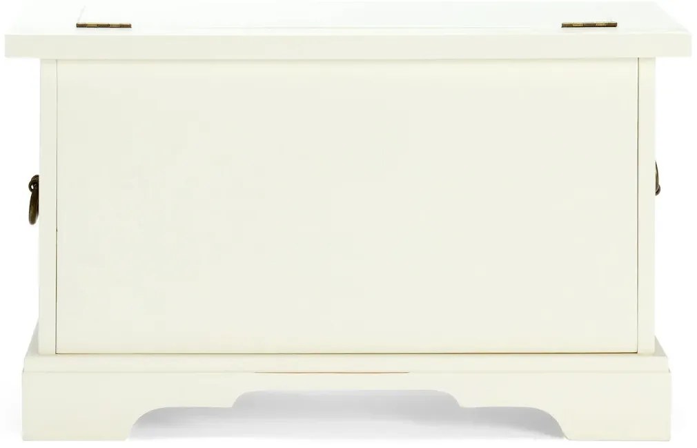 furniture-nabytek.cz - Masívna truhlica Catana z borovice a MDF, lakovaná, biela – 80×44×50 cm