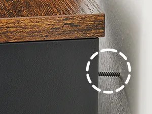 Komoda Vasagle Teduo 110 cm čierna/hnedá