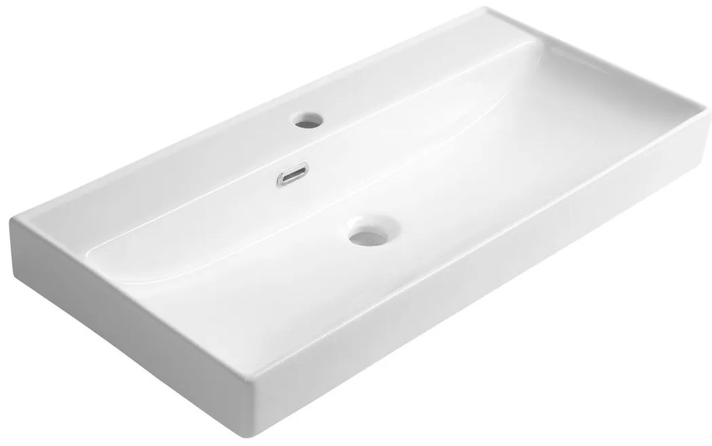 Aqualine Aqualine, PARLA keramické umývadlo 80x38cm, biela, 9980