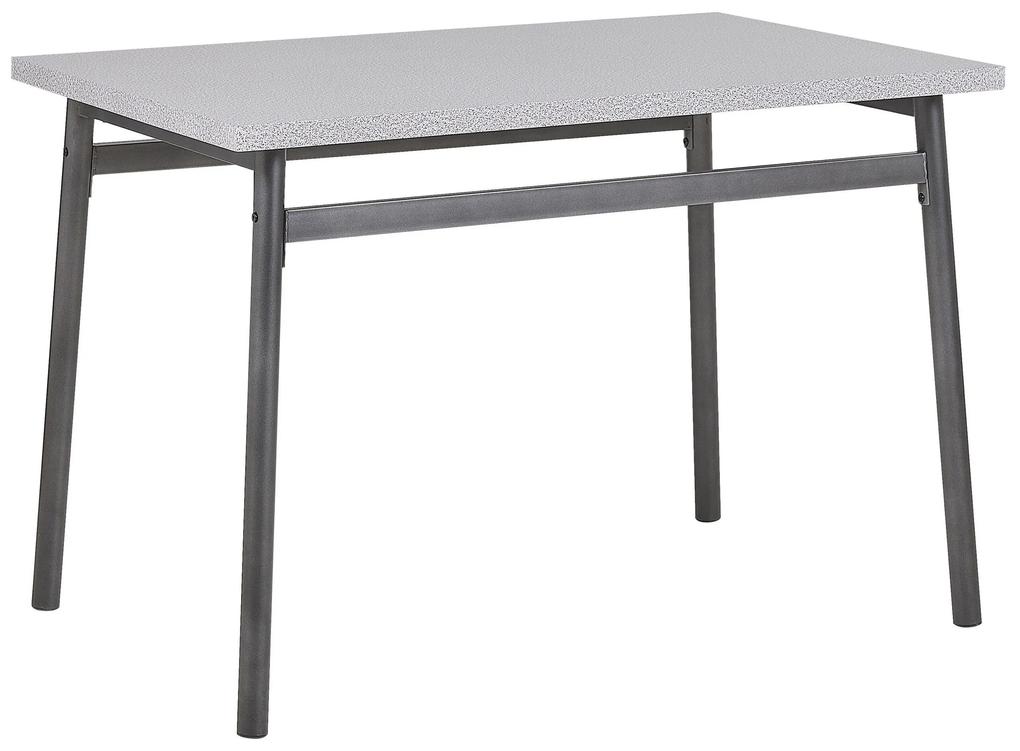 Jedálenská súprava stola a 4 stoličiek sivá/čierna VELDEN Beliani