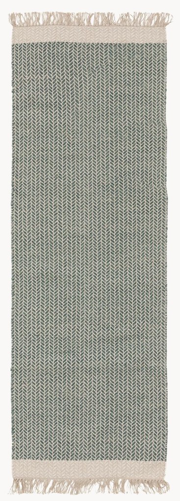 Ručne tkaný vlnený behúň so strapcami Kim