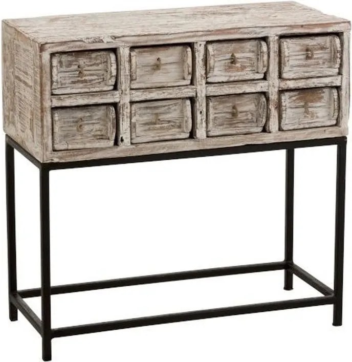 Drevená komoda z recyklovaného dreva so zásuvkami Ibiza - 73 * 34 * 75cm