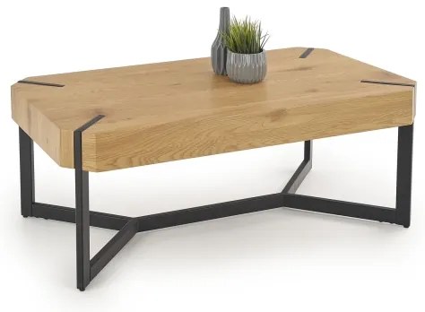 Konferenčný stolík LAVIDA 43x110 cm zlatý dub/čierna