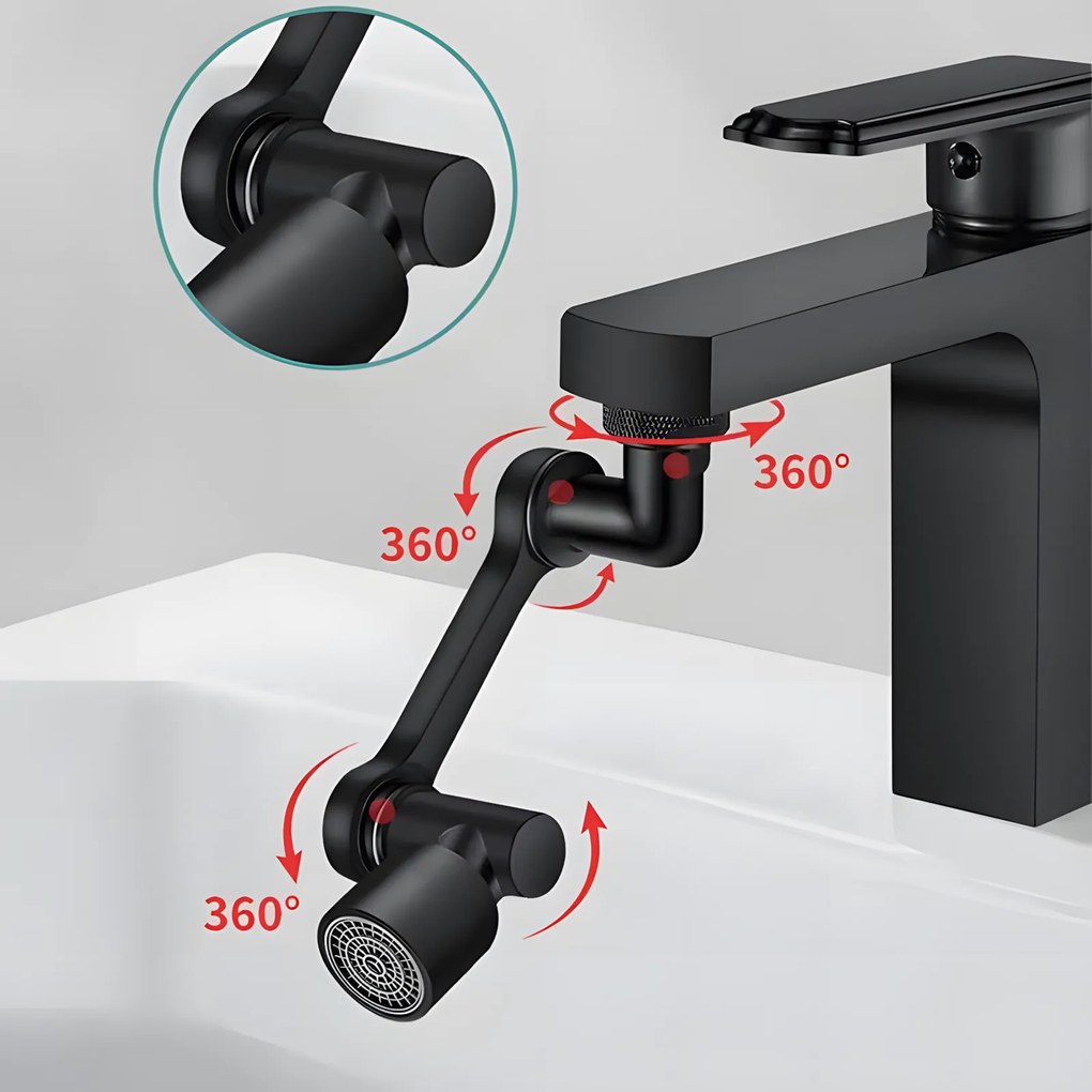 Rea Colt, otočné predĺženie ramena pre batériu, čierna matná, REA-B6567