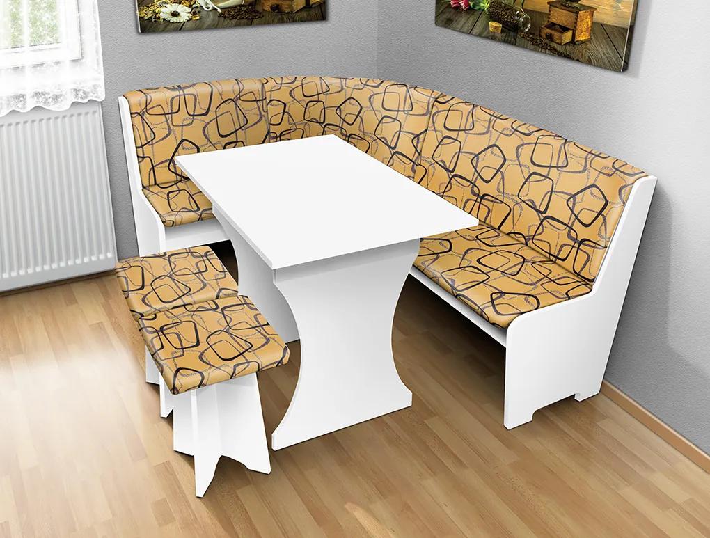 Nabytekmorava Jedálenská rohová lavica sa štokrlemi a stolom farba lamina: Antracit, čalúnenie vo farbe: Alova čierna